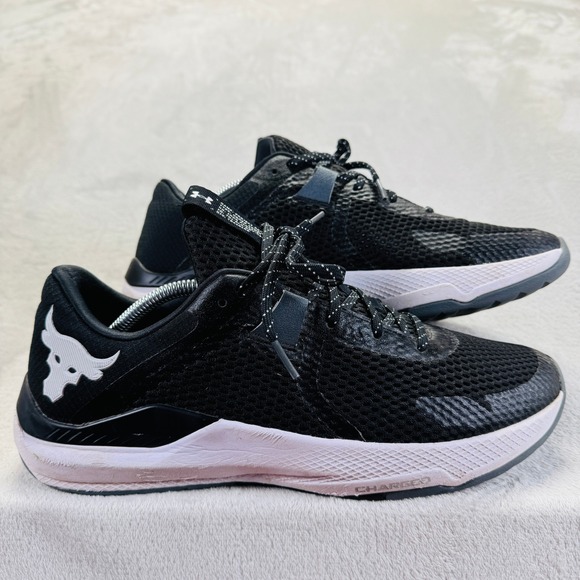 Under Armour Shoes Men's 12 Women's 13.5‎ Black Project Rock BSR 2 Trainers Gym - Picture 1 of 12